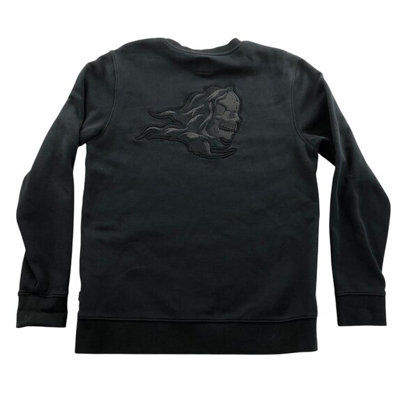 Vans Mens Sweatshirt Small Crewneck Long Sleeve Black Graphic Top Pullover Y2K - Picture 3 of 15